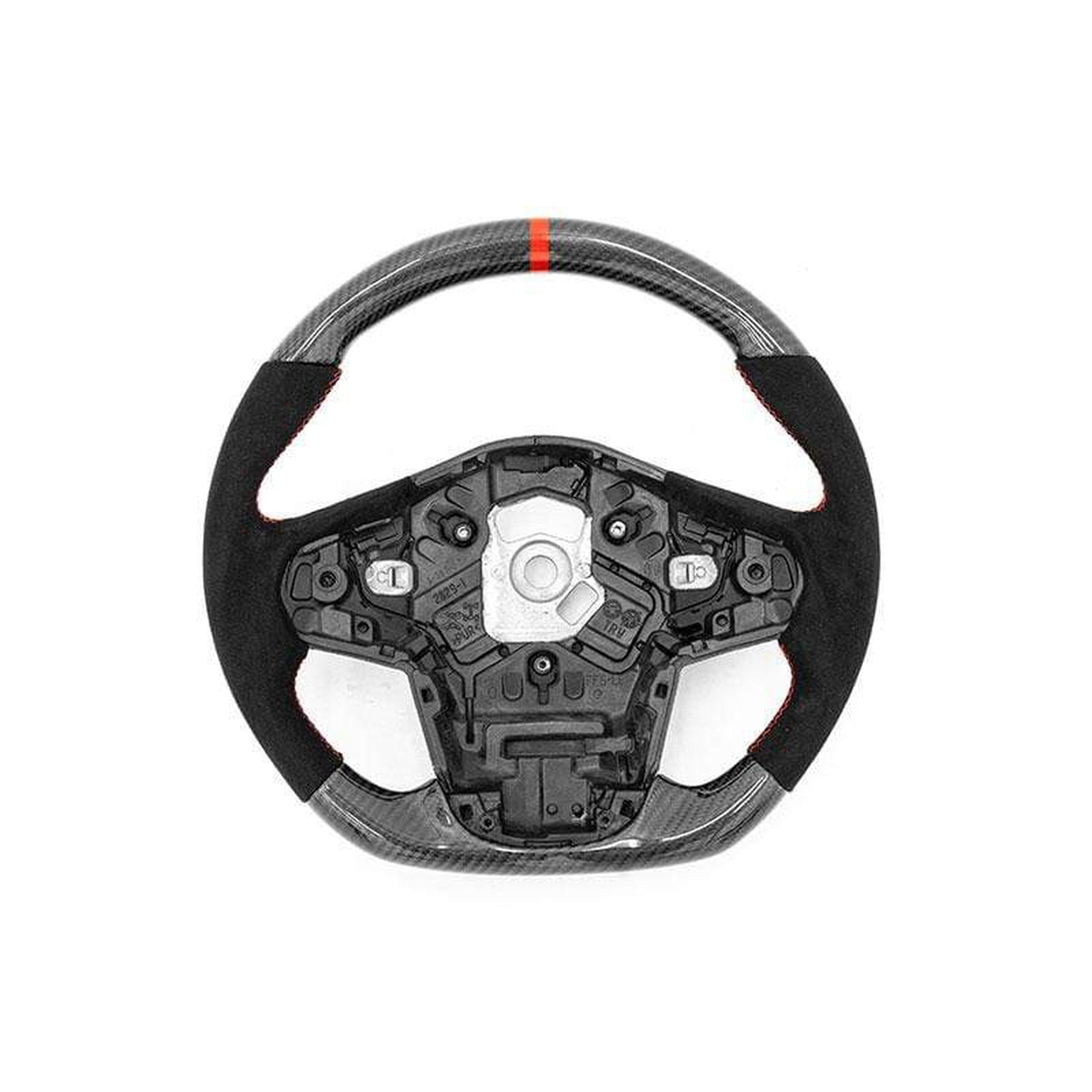 OLM Carbon Pro Steering Wheel Carbon + Alcantara + Red Stripe Supra 2020-2026 | A.70223.1