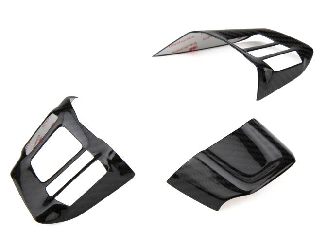 OLM Dry Carbon Fiber Steering Wheel Covers Type 2 WRX / STI 2016-2021 MT | STR-WRX16-A-DCF