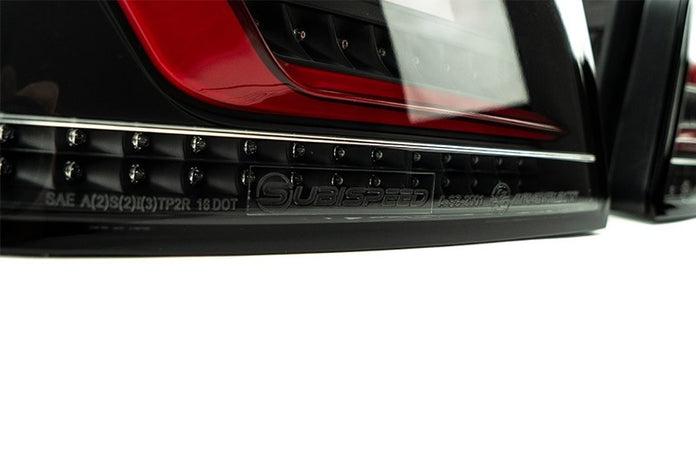 OLM Evolution Taillight Right Side Only Clear Lens/Black Base/Red Bar WRX / STI 2015-2021 | A.70032.1-CBR-R