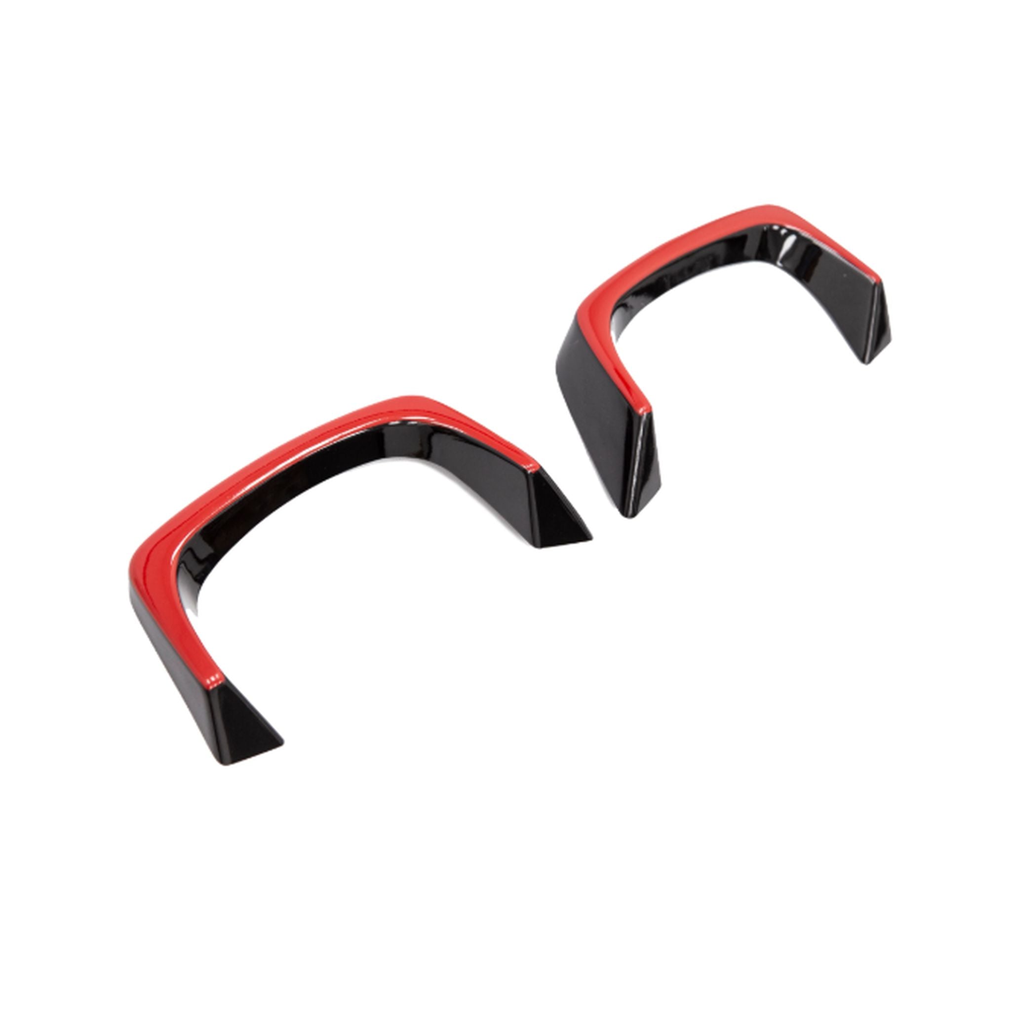 OLM Gloss Black Exhaust Finishers with Red Line WRX / STI 2015-2021 | OLM15WRXEFGBR