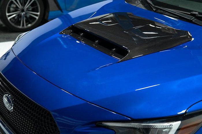 OLM LE Oversize Carbon Fiber Hood Scoop Cover Subaru WRX 2022-2026 | B.47019.1