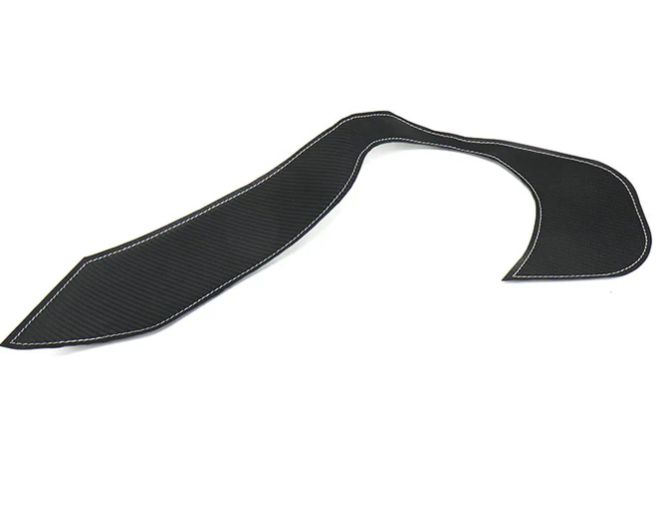OLM Leather Look Door Kick Guard with Silver Stitching Toyota Supra 2020-2024 | A.70130.1