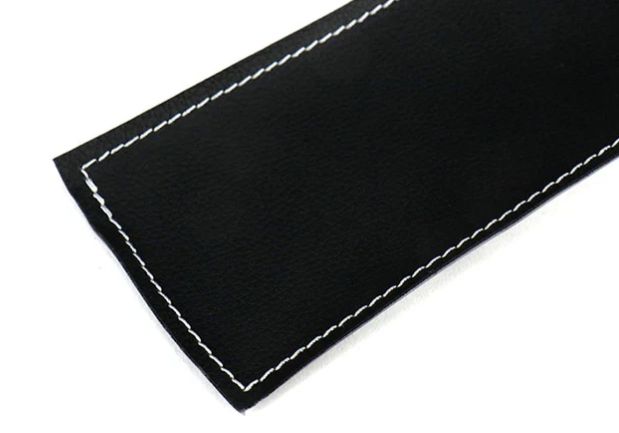 OLM Leather Look Door Sill Kick Guard with Silver Stitching Toyota Supra 2022-2024 | A.70130.2