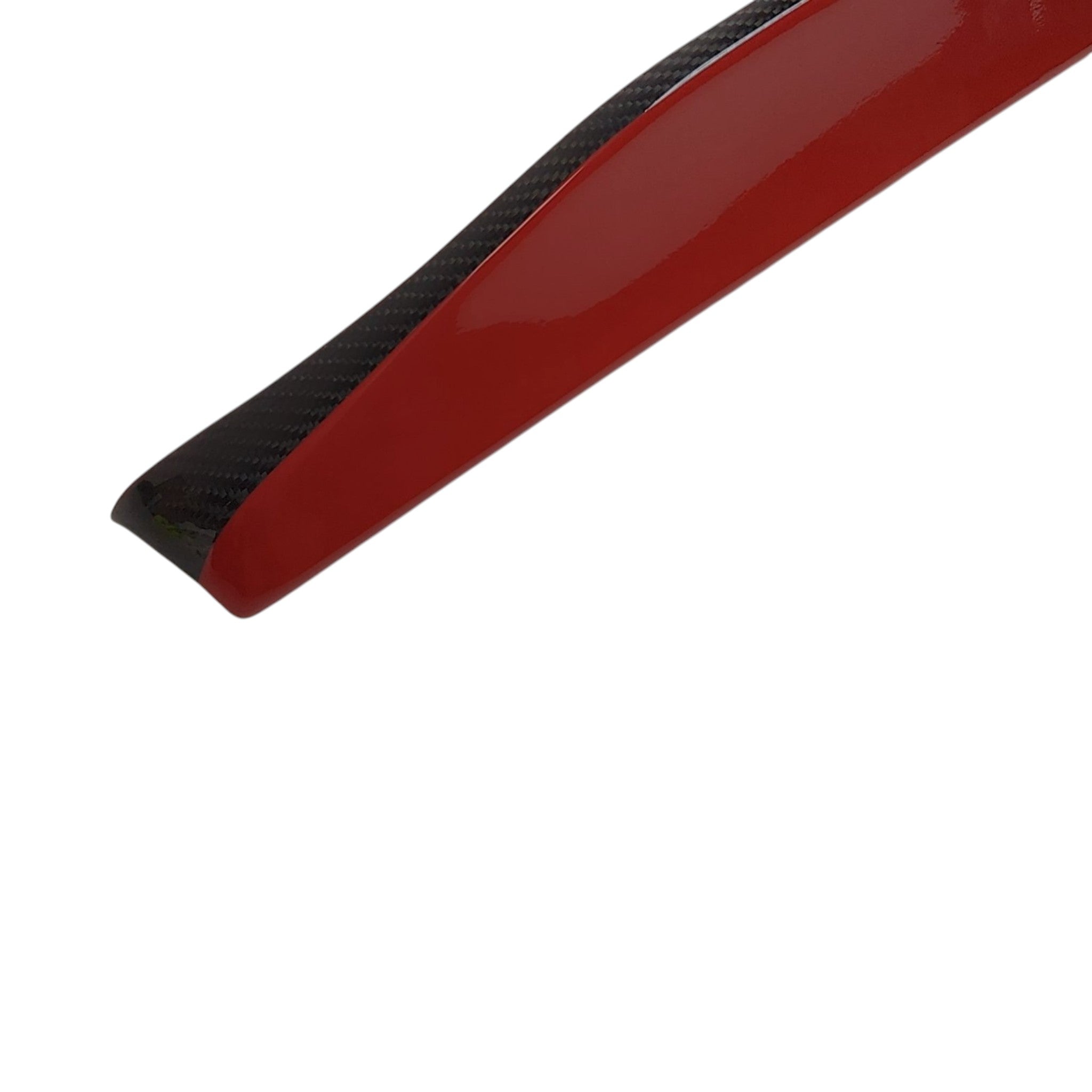OLM Paint Matched Duckbill Spoiler w Carbon Fiber Center Line Lightning Red WRX / STI 2015-2021 | A.70188.1-C7P
