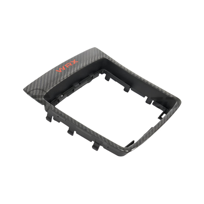 OLM Shifter Trim w/ Red WRX Logo Carbon Subaru WRX / STI 2015-2021 | 15WRX6MTTRIM-LOGOCF