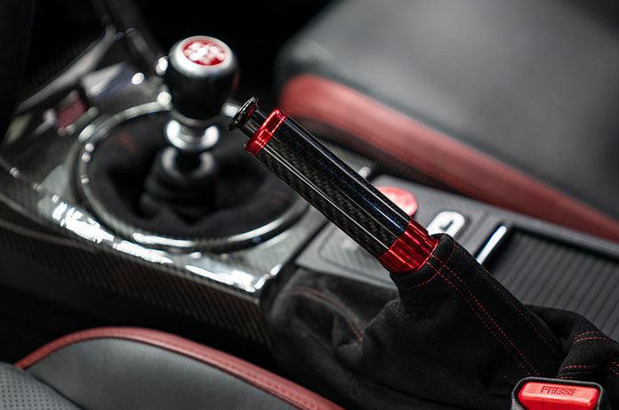 OLM Signature Series Ebrake Handle (Black Carbon w Red) WRX / STI 2015-2021 / BRZ / FR-S / 86 2013-2026 | A.70217.1-RD