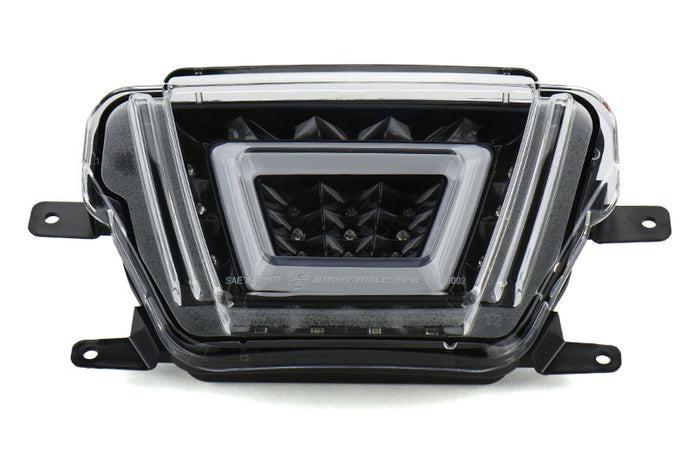 OLM V2 F1 Style Multifunction 4th Brake Light (Clear Lens Black Base White Bar) Toyota Supra 2020-2026 | A.70236.1-B