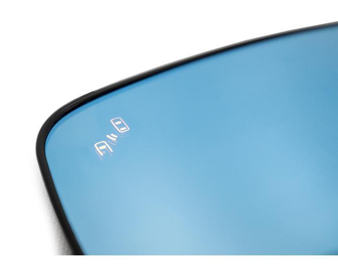 OLM Wide Angle Convex Mirrors (Defrosters / Turn Signals / Blind Spot Detection LED) Blue WRX / STI 2015-2021 | MRL-14-LPBH-BSM