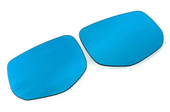 OLM Wide Angle Convex Mirrors w/ Turn Signals Defrosters (Blue) Subaru WRX 2022-2026 | B.47017.2