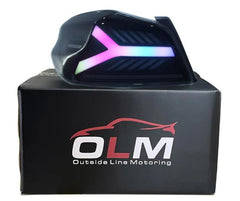 OLM Y-Spec LED Taillights (Smoke Lens White Optic w/RGB) - 2015-2021 WRX / STI | E.47004.1-RGB