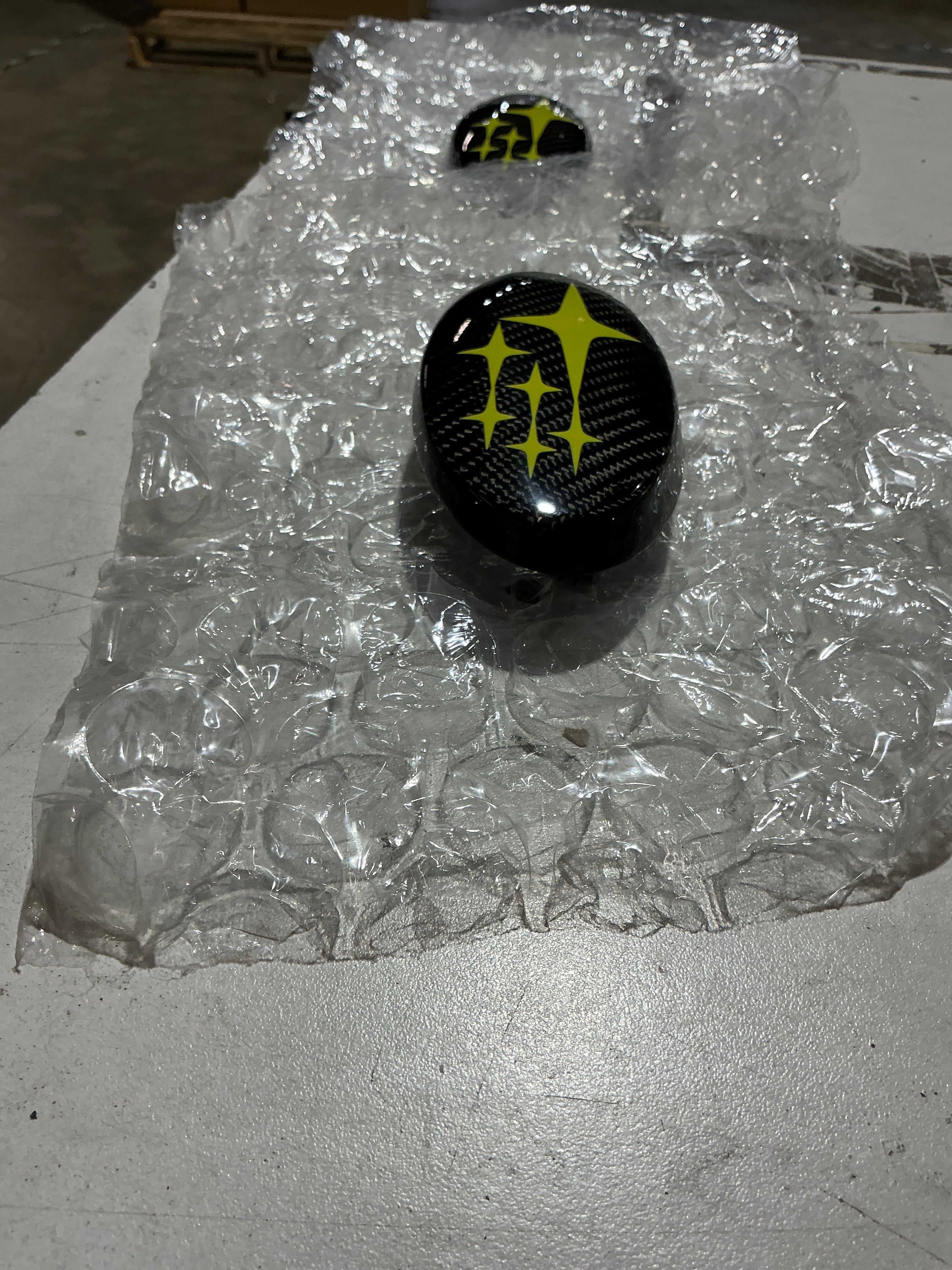 [OPEN BOX] Noble Carbon Fiber Front and Rear Emblems (Neon Yellow Stars) - 2022+ WRX / STI