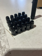 [OPEN BOX] Noble Close Ended Black Lug Nuts 12 x 1.25mm Set of 20 - 12mm x 1.5 Thread 20 Lugs