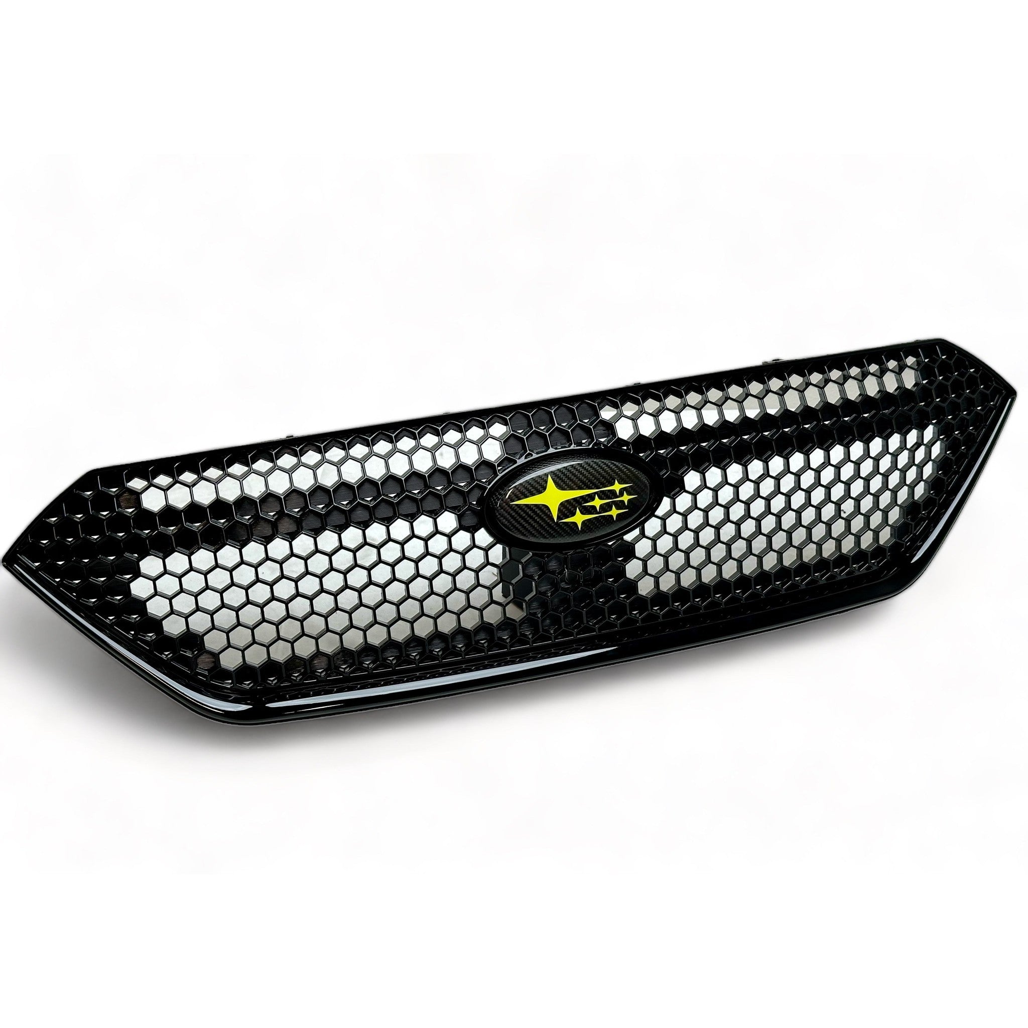 [OPEN BOX] Noble Frameless Front and Rear Emblems Carbon Fiber - 2022-2026 Subaru WRX - Neon Yellow - Red