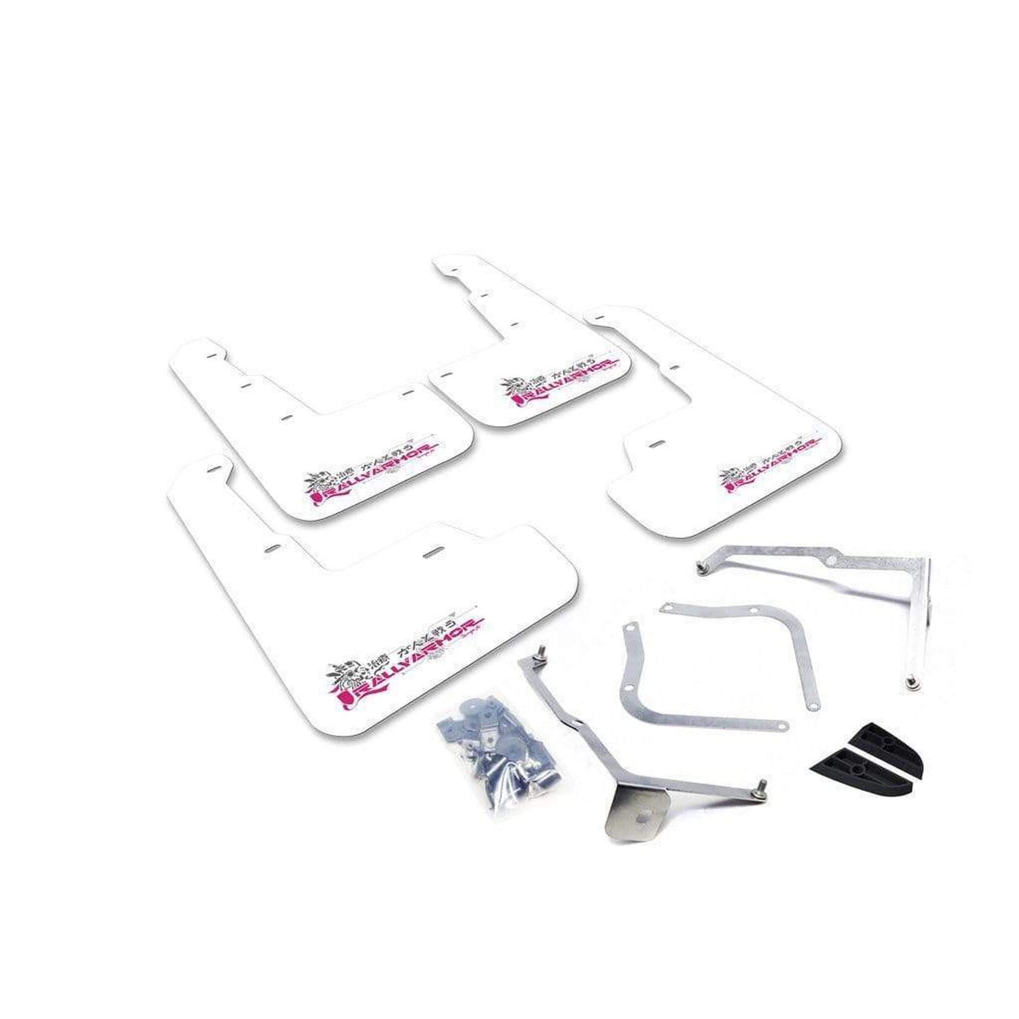 [OPEN BOX] Rally Armor Mud Flap White w/ Pink Logo Ford Focus ST 2013-2018 / RS 2016-2018 | MF27-UR-WH/BCPK - Default Title