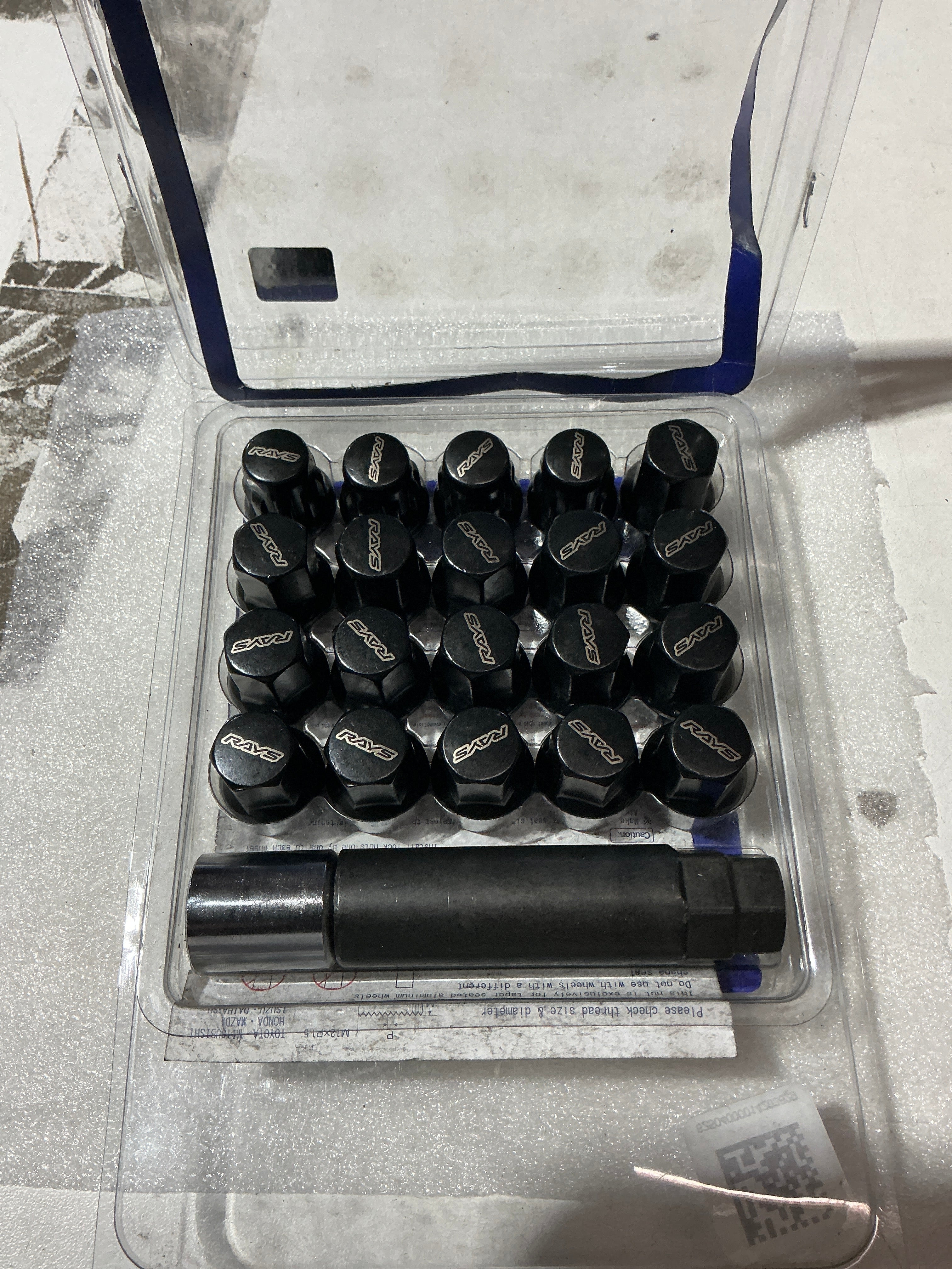 [OPEN BOX] Rays M12x1.25 Black Lug Nuts | W1712125B - Default Title