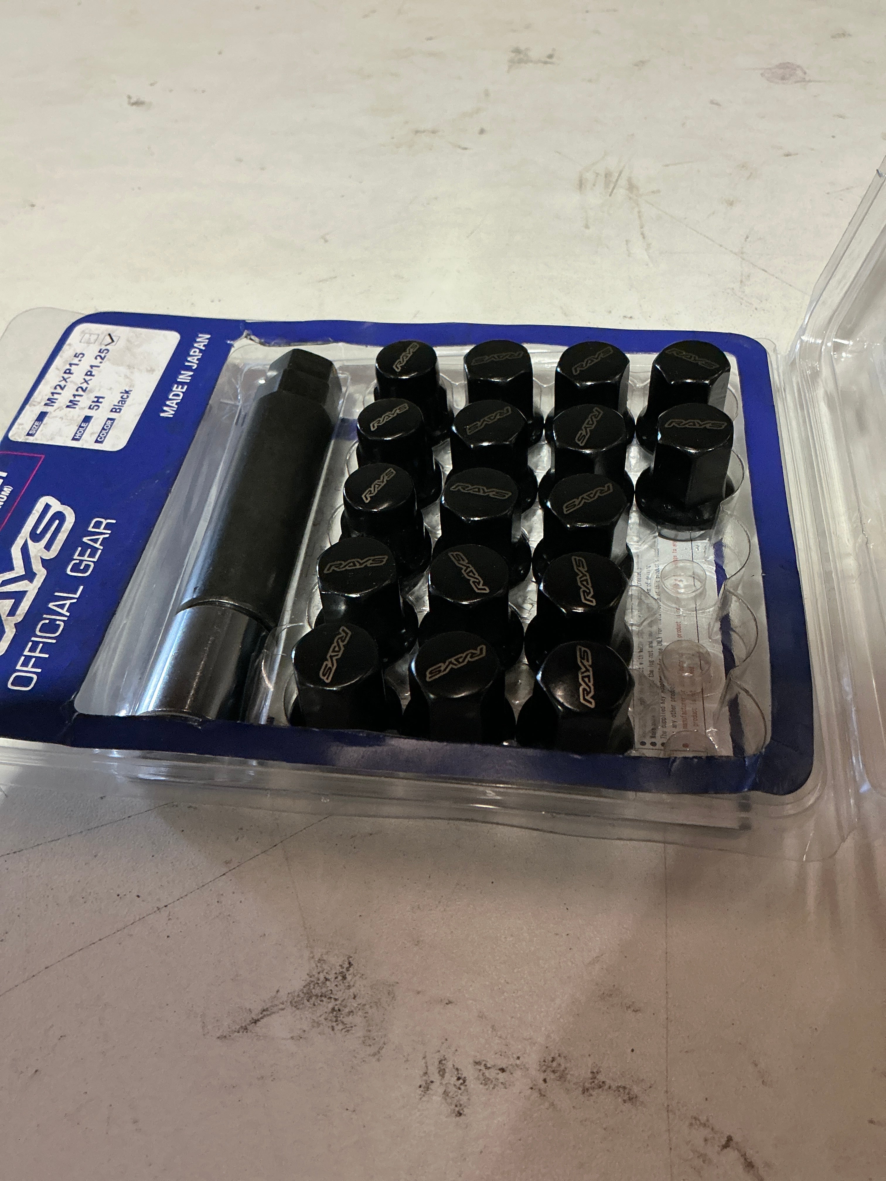 [OPEN BOX] Rays M12x1.25 Black Lug Nuts | W1712125B - Default Title