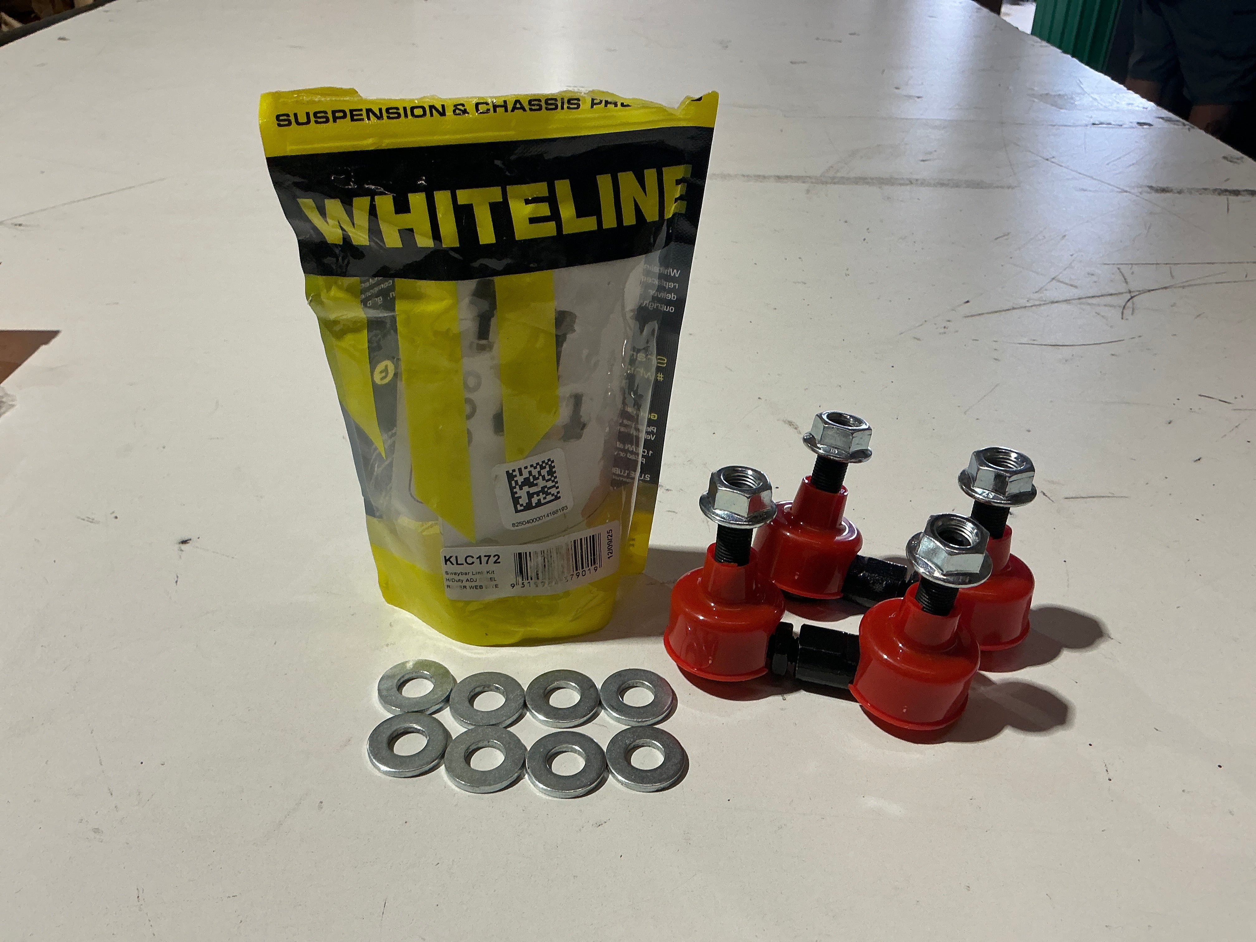 [OPEN BOX] Whiteline Front End Links Heavy Duty Adj. Steel Ball Subaru WRX 15-21 / STI 15-21 / Legacy GT 10-12 | KLC172