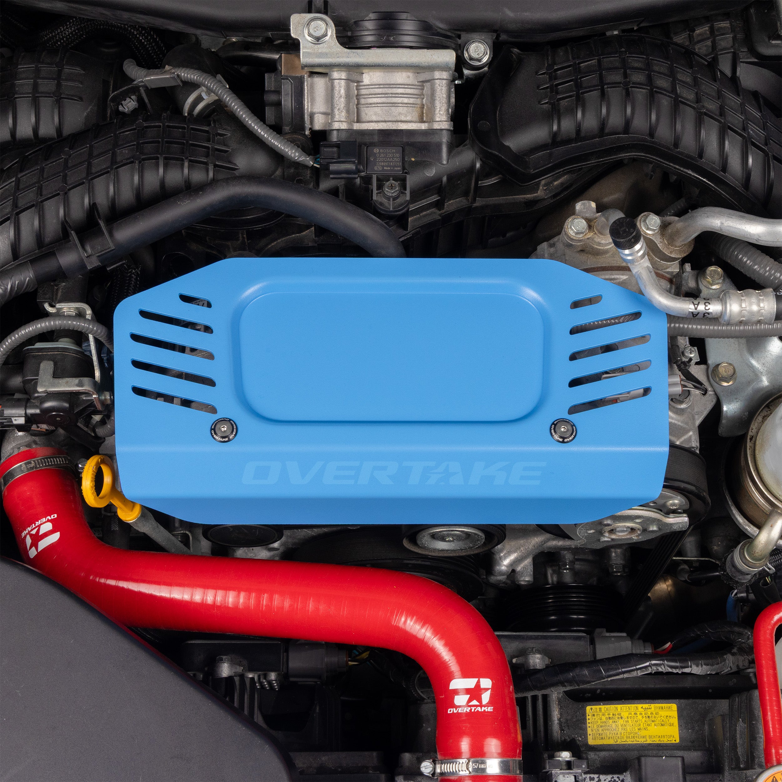 OVERTAKE Pulley Cover - OVERTAKE Blue - Subaru 2022-2027 WRX | A11137BLU