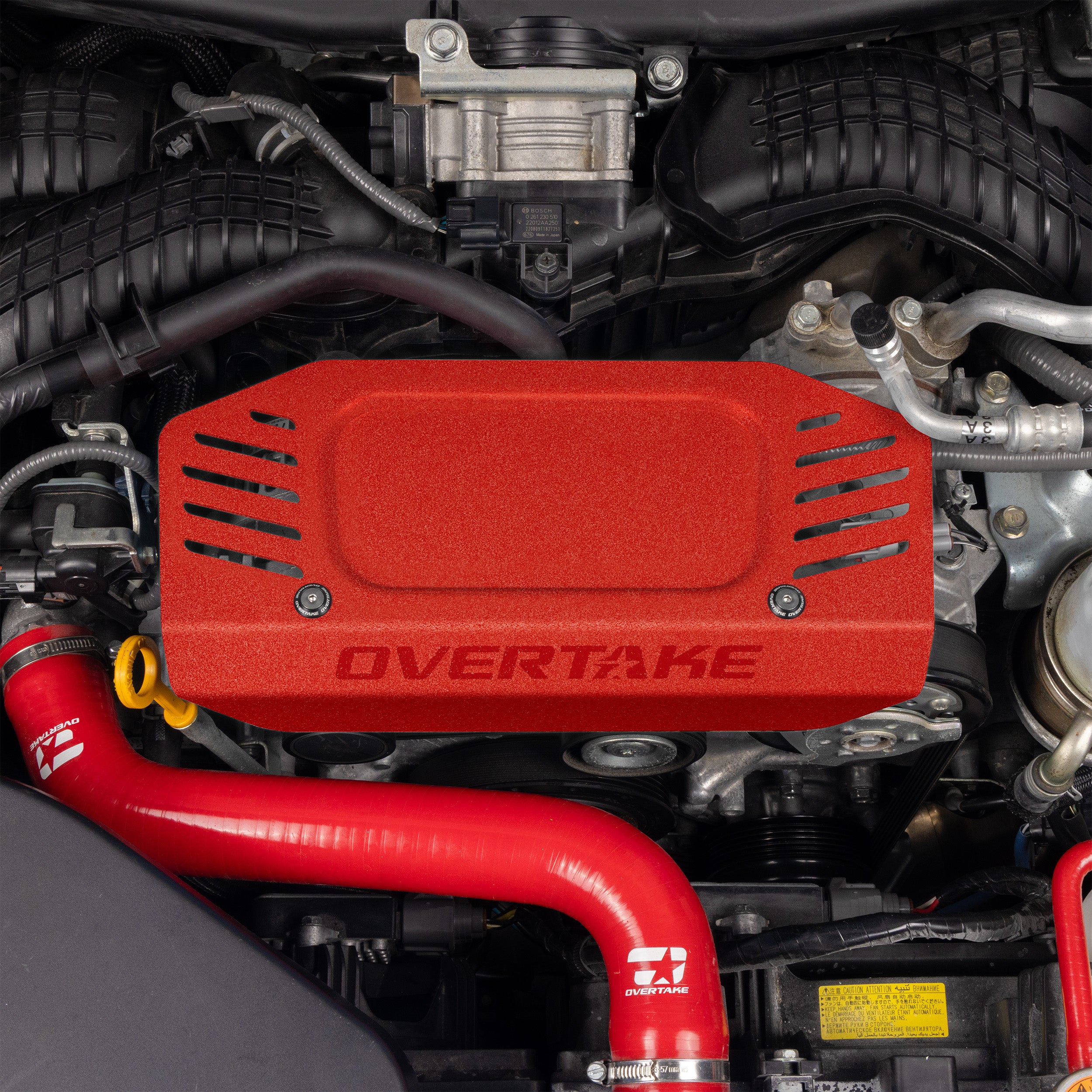 OVERTAKE Pulley Cover - Red - Subaru 2022-2027 WRX | A11137RED