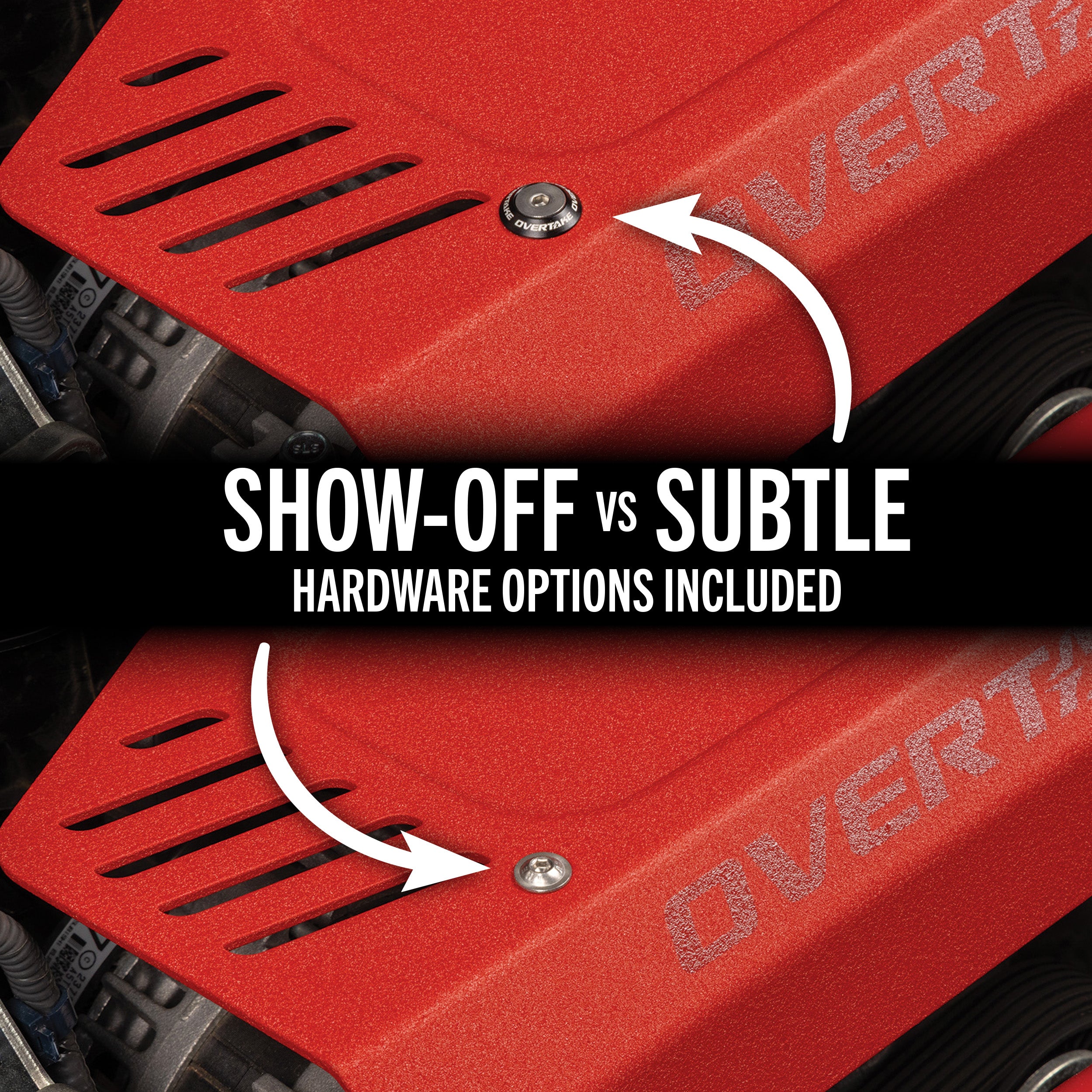 OVERTAKE Pulley Cover - Red - Subaru 2022-2027 WRX | A11137RED