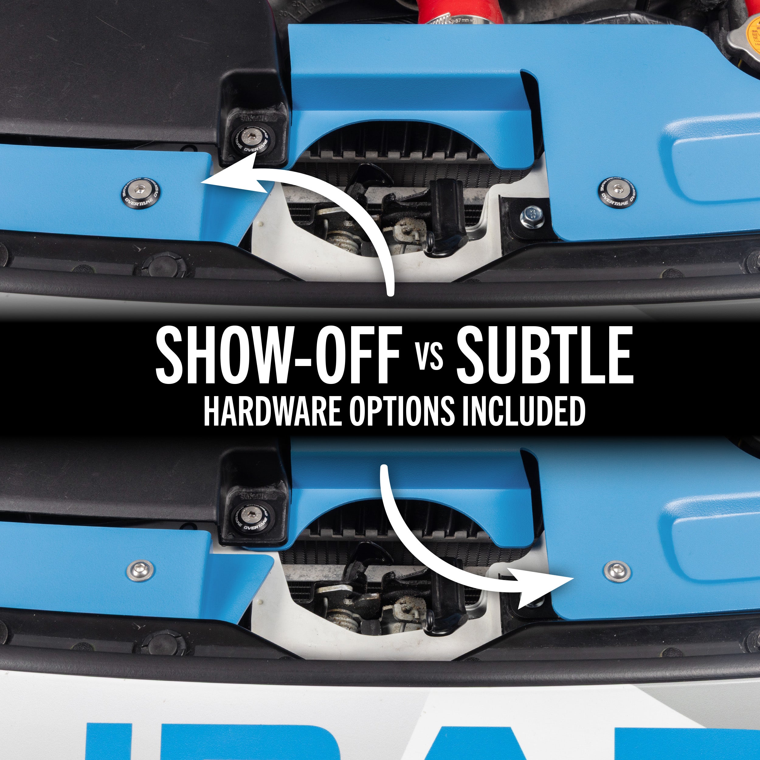 OVERTAKE Radiator Shroud - OVERTAKE Blue - Subaru 2022-2027 WRX | A11136BLU