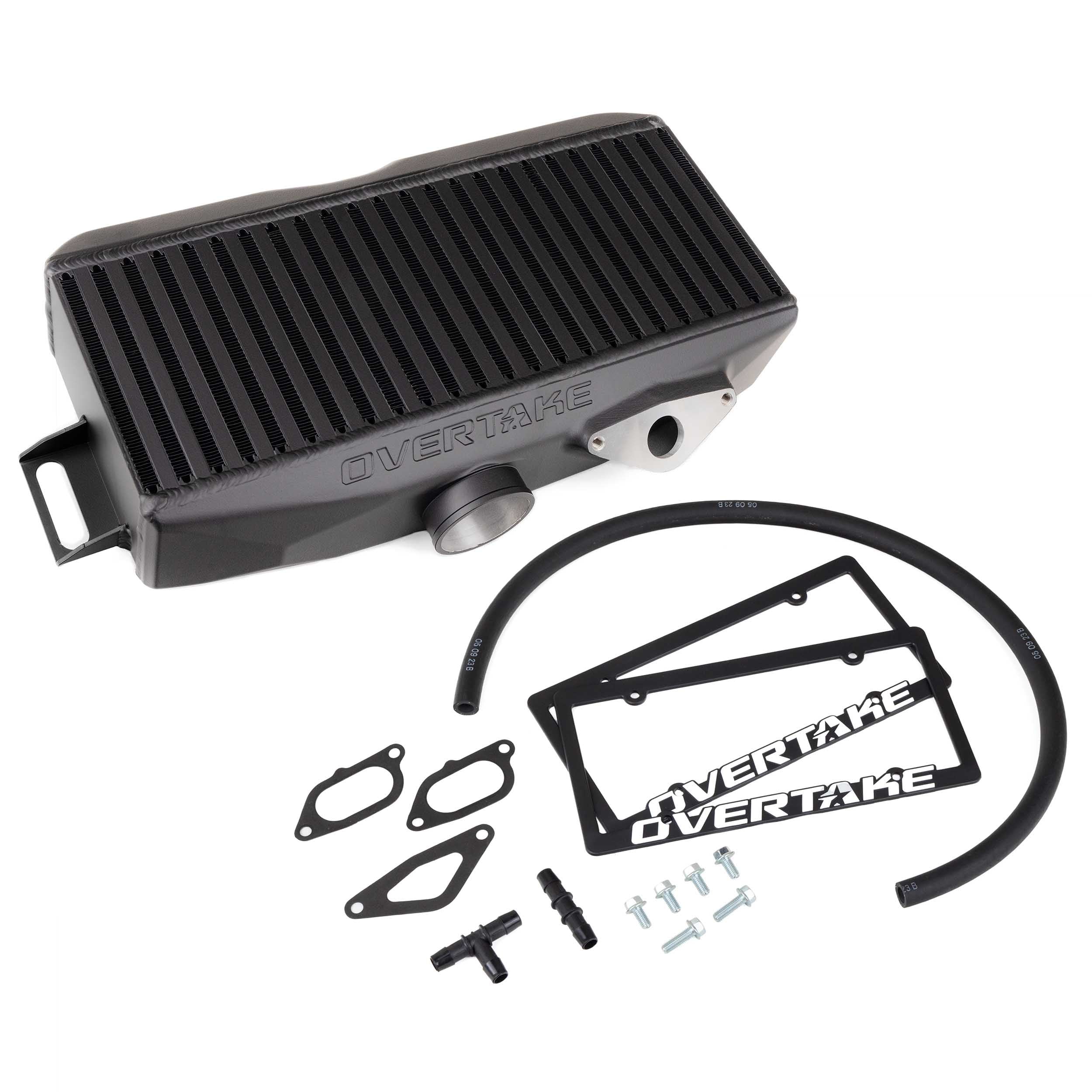 OVERTAKE Top Mount Intercooler Black Subaru 2002-2007 WRX / 2004-2021 STI / 2004-2008 Forester XT | A10382BLK