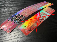Overnight Crew Gram Lights 57DR/CR Rim Stickers 17"+ (4 PCS) - Cherry Blossom/Pink (Holographic)