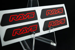 Overnight Crew Gram Lights Center Cap Sticker (4 PCS) - Black/Red