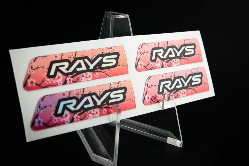 Overnight Crew Gram Lights Center Cap Sticker (4 PCS) - Cherry Blossom/Pink (Holographic)