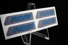 Overnight Crew Gram Lights Center Cap Sticker (4 PCS) - Grey/Nitrous Blue