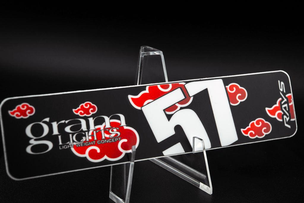Overnight.Crew Rays Gram Lights 57DR/57CR Spoke Stickers (4 PCS) - Akatsuki
