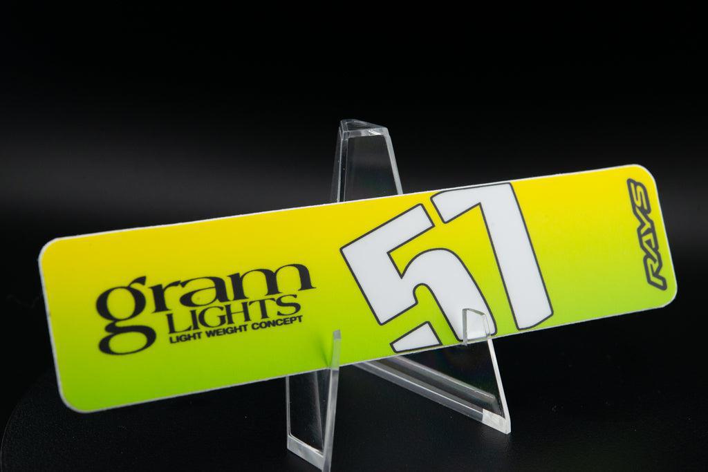 Overnight.Crew Rays Gram Lights 57DR/57CR Spoke Stickers (4 PCS) - Avocado