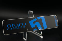 Overnight.Crew Rays Gram Lights 57DR/57CR Spoke Stickers (4 PCS) - Black/Hyper Blue