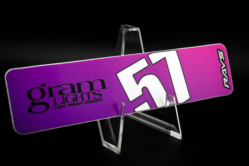 Overnight.Crew Rays Gram Lights 57DR/57CR Spoke Stickers (4 PCS) - Eggplant