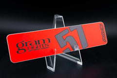 Overnight.Crew Rays Gram Lights 57DR/57CR Spoke Stickers (4 PCS) - Red/Grey/Black