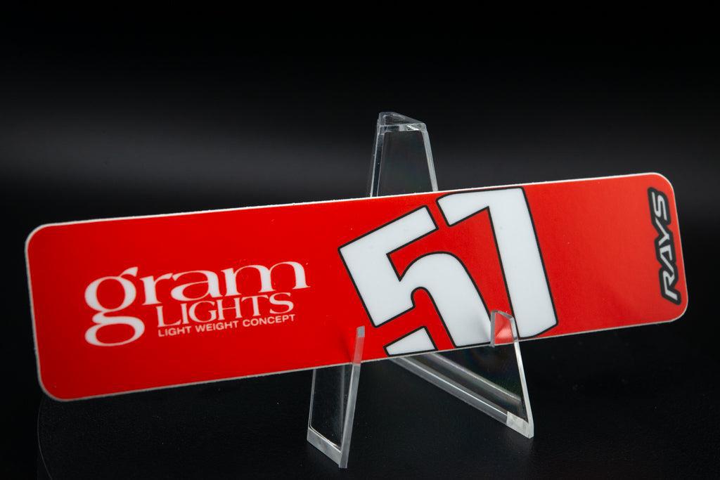 Overnight.Crew Rays Gram Lights 57DR/57CR Spoke Stickers (4 PCS) - Rosso Corsa/White