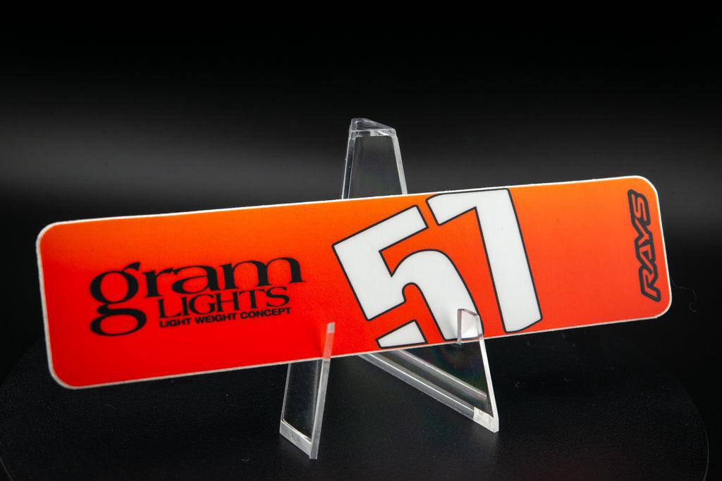 Overnight.Crew Rays Gram Lights 57DR/57CR Spoke Stickers (4 PCS) - Sunset Orange