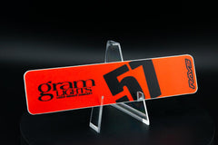 Overnight.Crew Rays Gram Lights 57DR/57CR Spoke Stickers (4 PCS) - Vermilion/Black