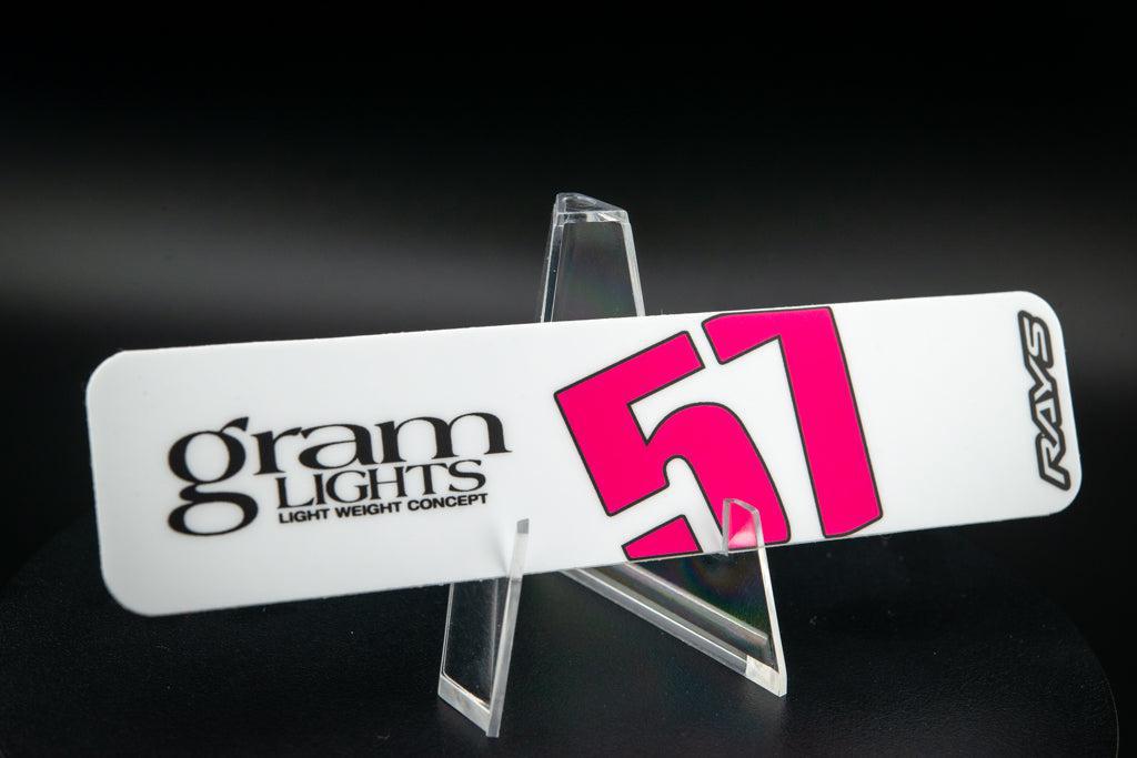 Gram Light Sticker Overnight.Crew Rays Gram Lights 57DR/57CR Spoke Stickers (4 PCS) - Whi ...