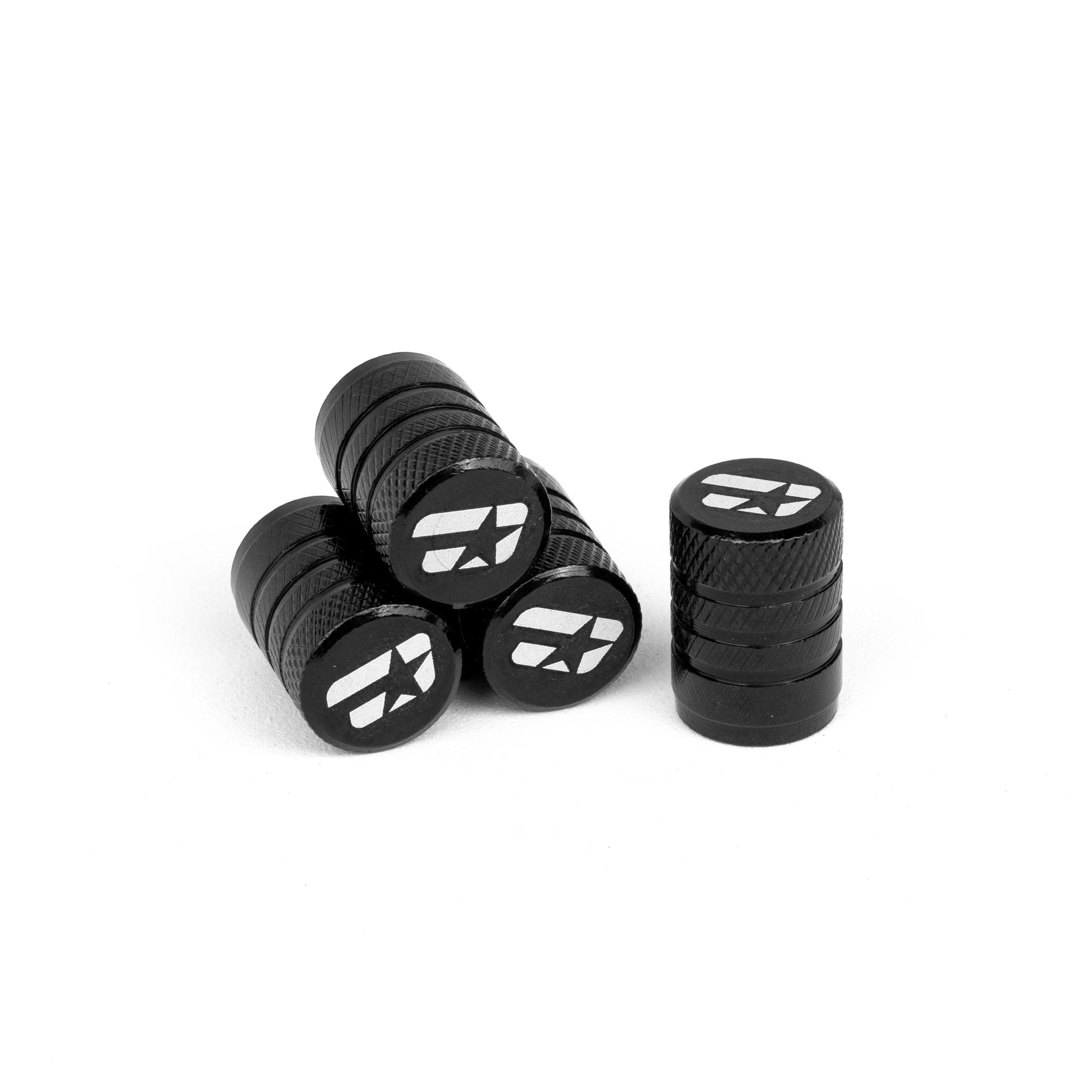 Overtake Aluminum Valve Stem Caps Black - Universal | A10358BLK