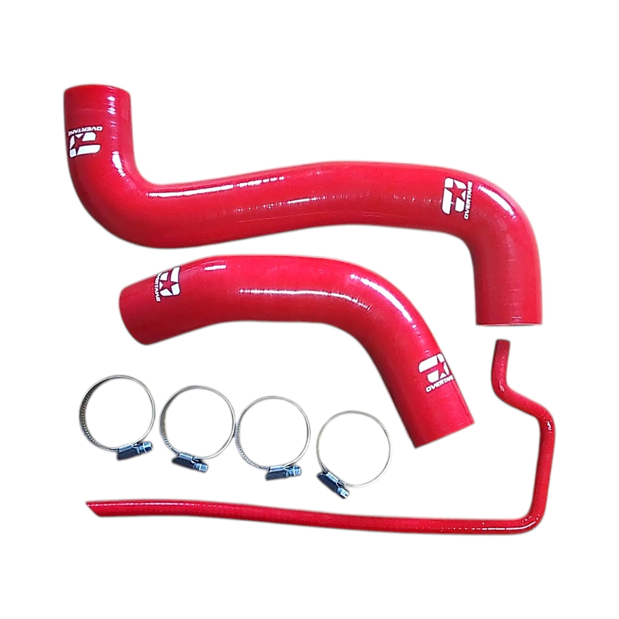 Overtake Radiator Hose Kit Red Subaru WRX 08-14 / STI 08-21 / FXT 09-13 | A10127RED