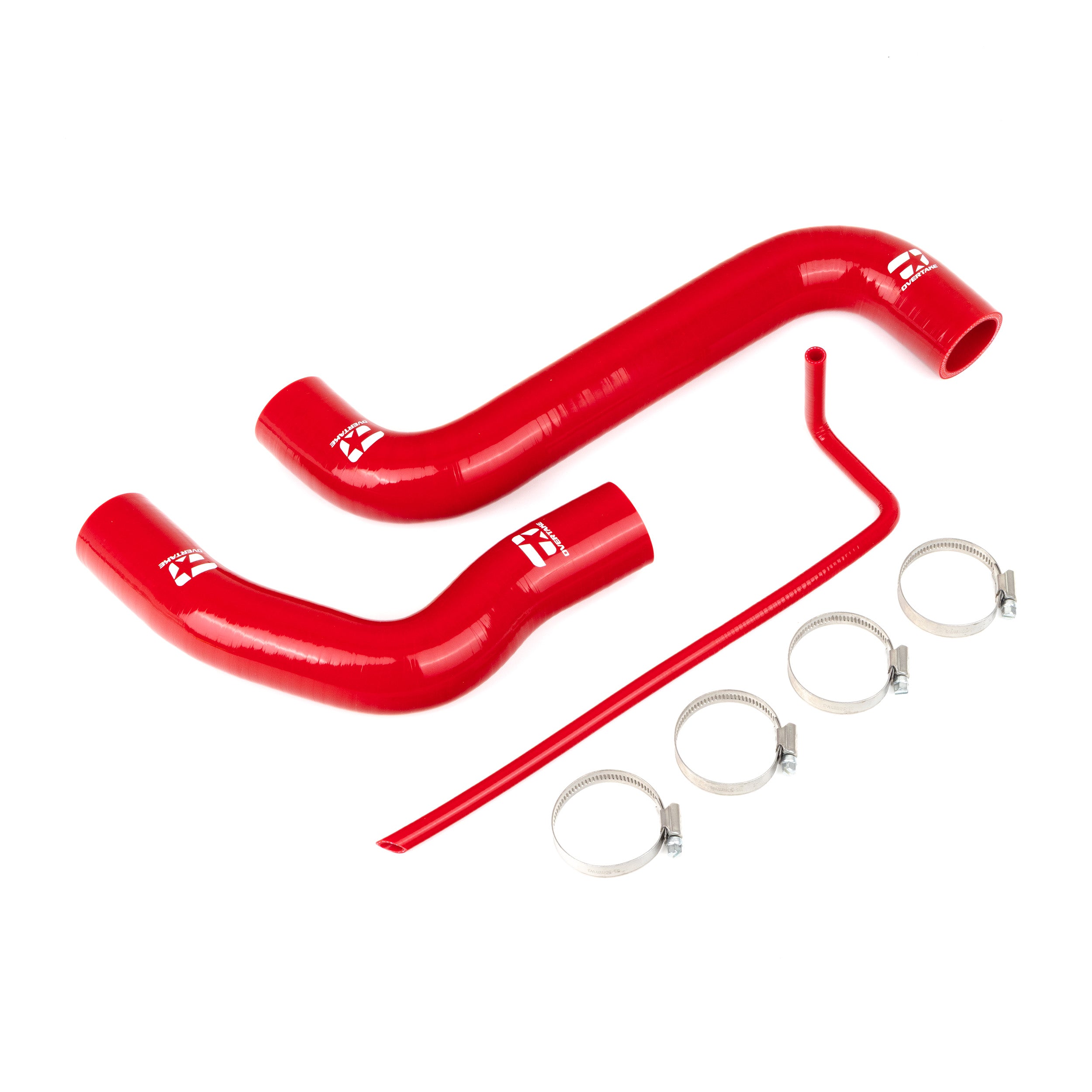 Overtake Radiator Hose Kit Subaru 2013-17 Crosstrek / 2012-16 Impreza / 2011-18 Forester - Red | A10659RED