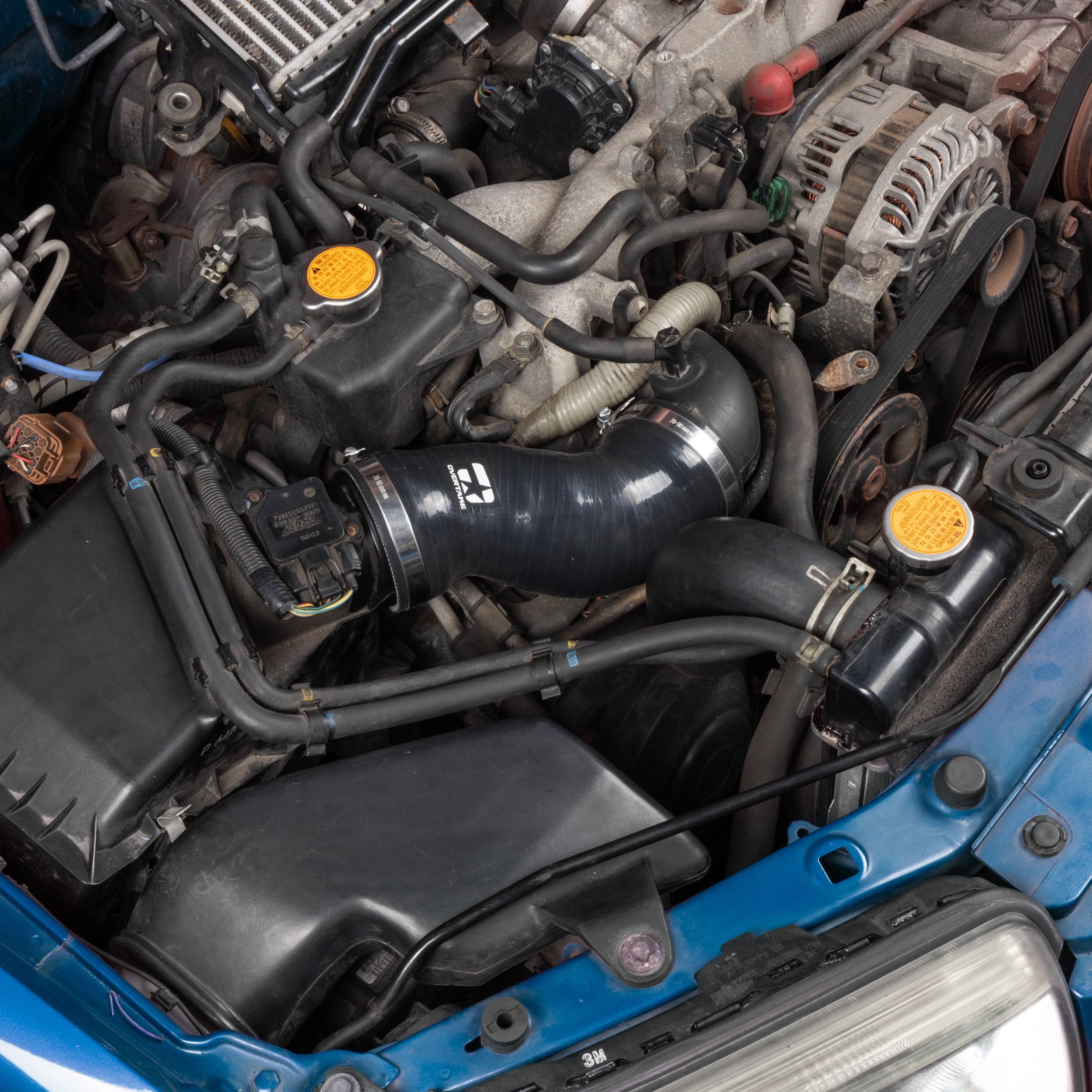 Overtake Silicone Post MAF Intake Hose Kit Black Subaru WRX 02-07 / STI 04-07 / Forester XT 04-08 | A10585BLK