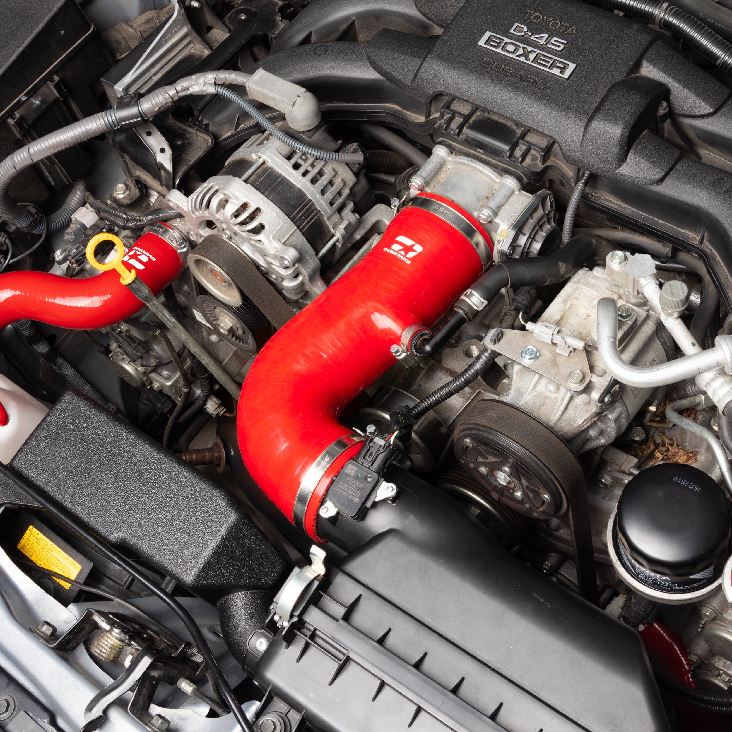 Overtake Silicone Post MAF Intake Hose Kit Red Subaru BRZ 13-20 / Toyota 86 17-20 / Scion FR-S 13-16 | A10681RED