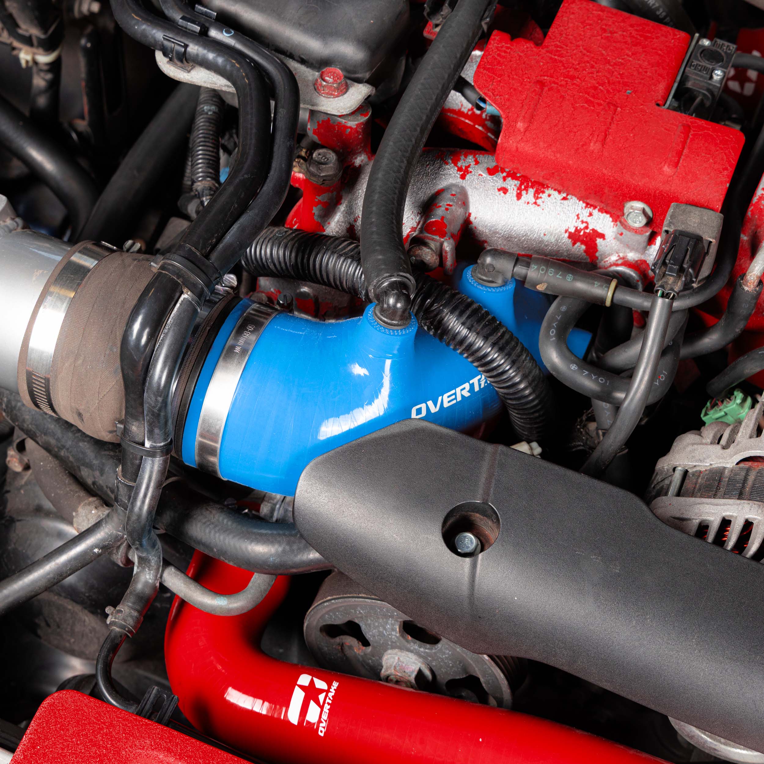 Overtake Silicone Turbo Inlet Hose Blue Subaru WRX 2002-2007 / STI 2004-2021 | A10222BLU