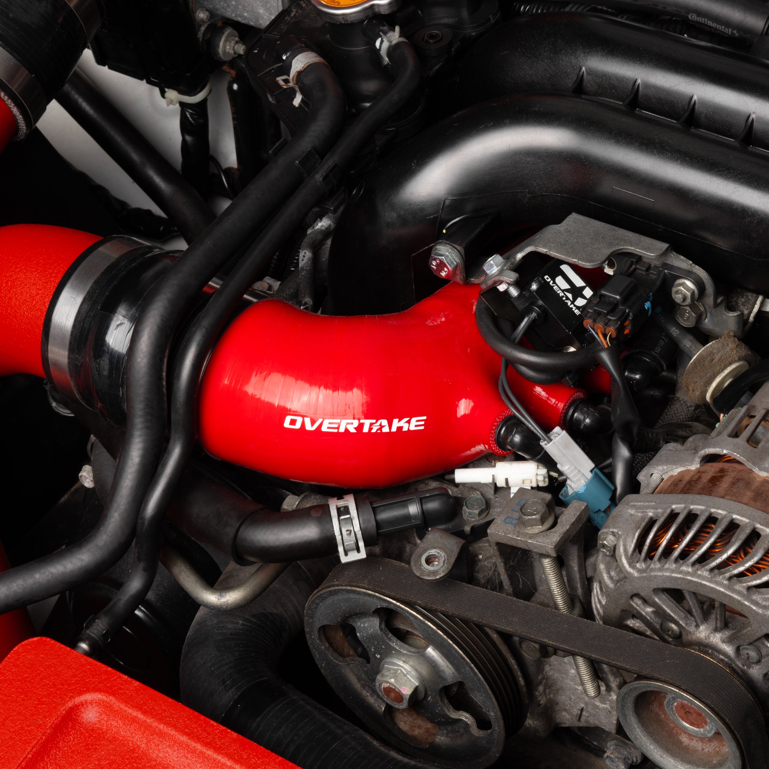 Overtake Silicone Turbo Inlet Hose Red Subaru WRX 08-14 / Legacy GT/Outback XT 05-09 / Forester XT 09-13 | A10221RED