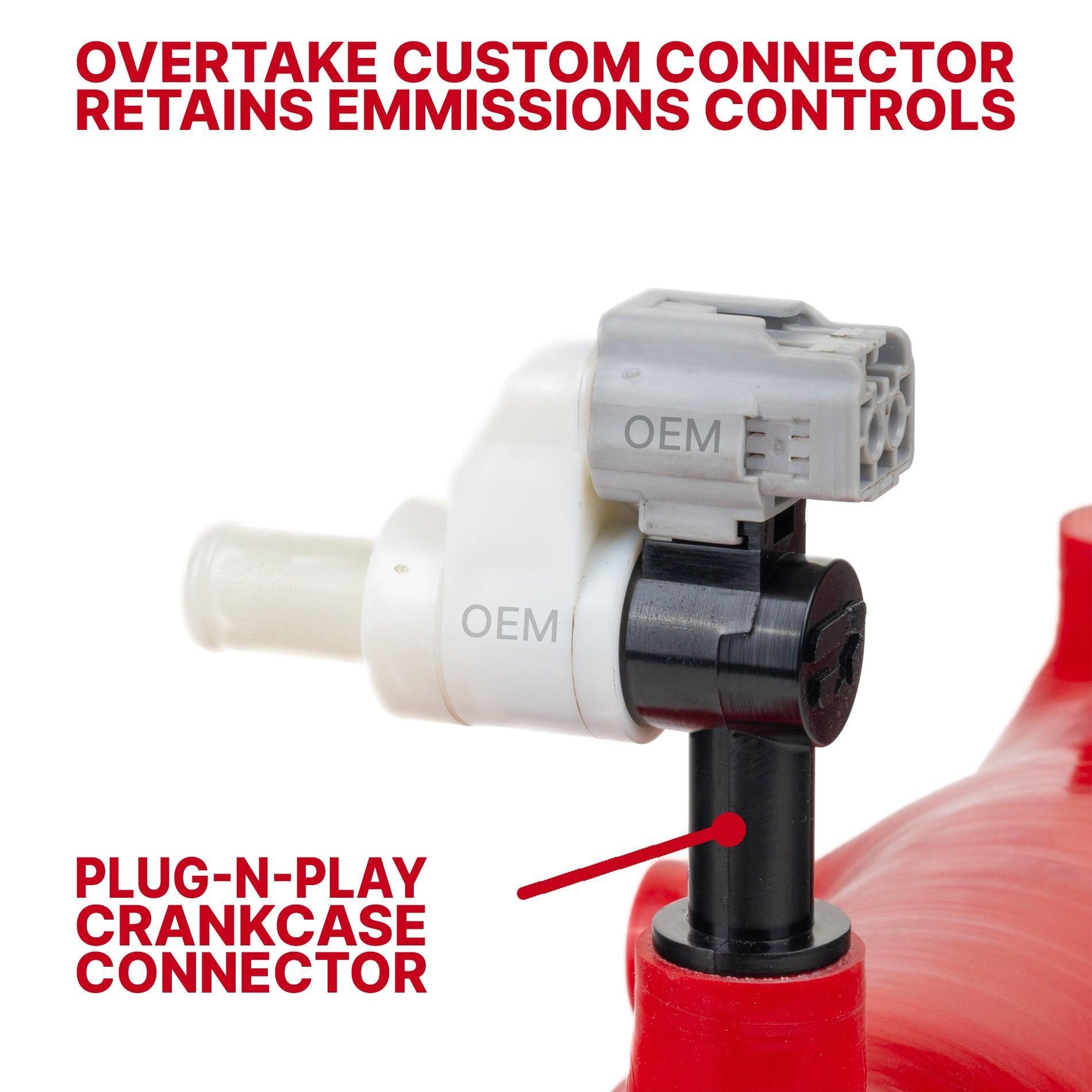 Overtake Silicone Turbo Inlet Hose Red Subaru WRX 08-14 / Legacy GT/Outback XT 05-09 / Forester XT 09-13 | A10221RED