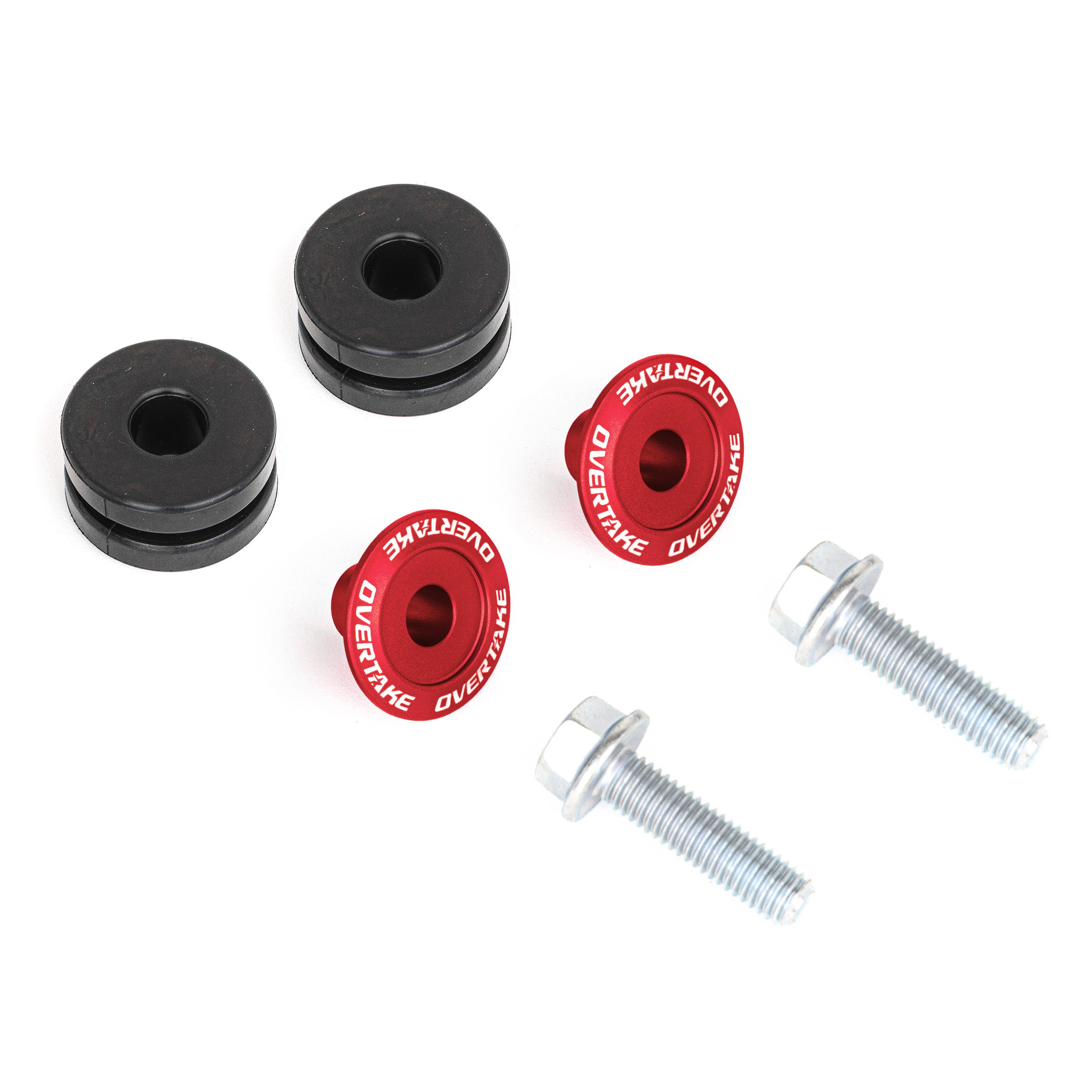 Overtake Top Mount Intercooler Isolator Bushings Red Subaru WRX / STI 02-25 | A10638RED