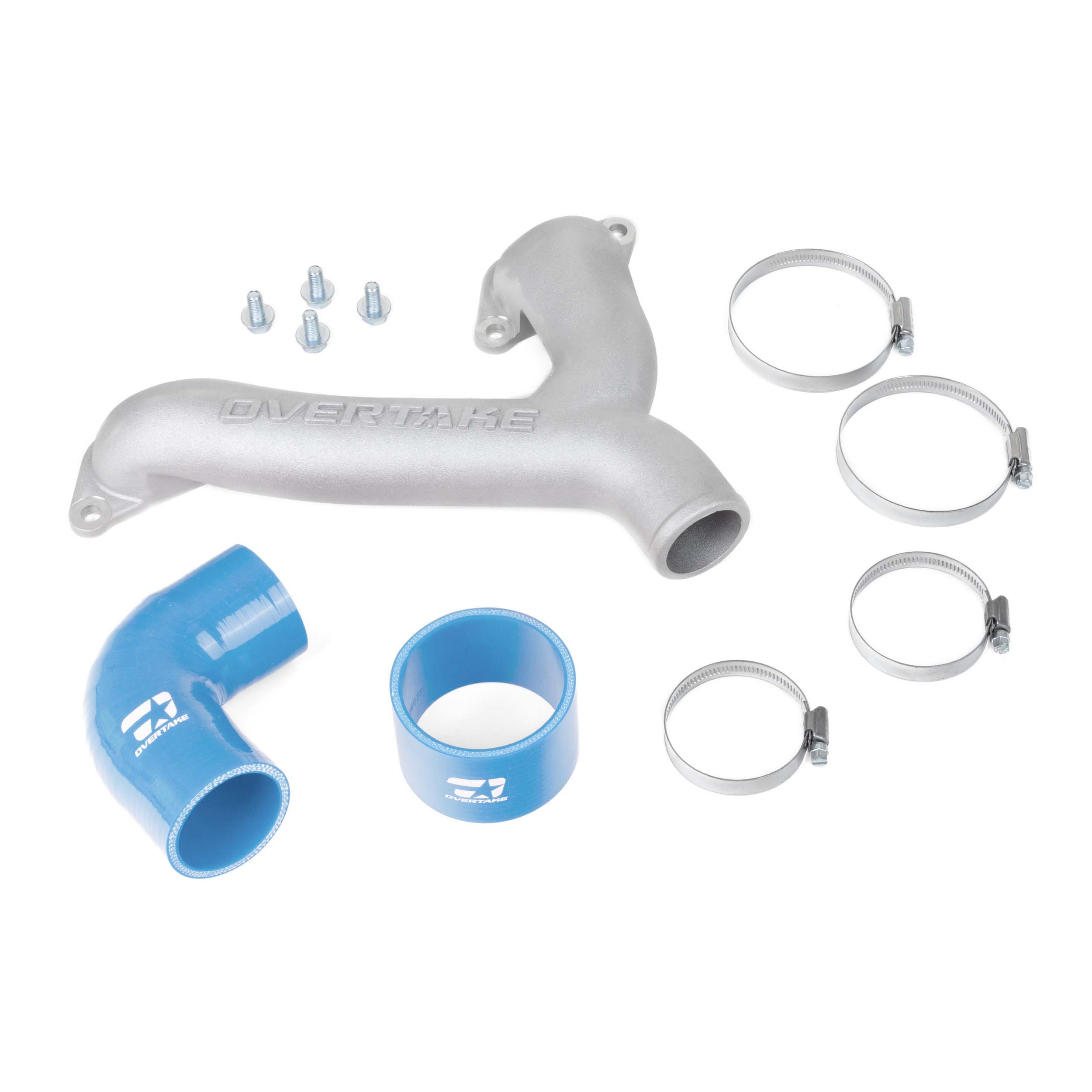 Overtake Top Mount Intercooler Y-Pipe Kit Blue Subaru STI 2004-2021 | A10385BLU