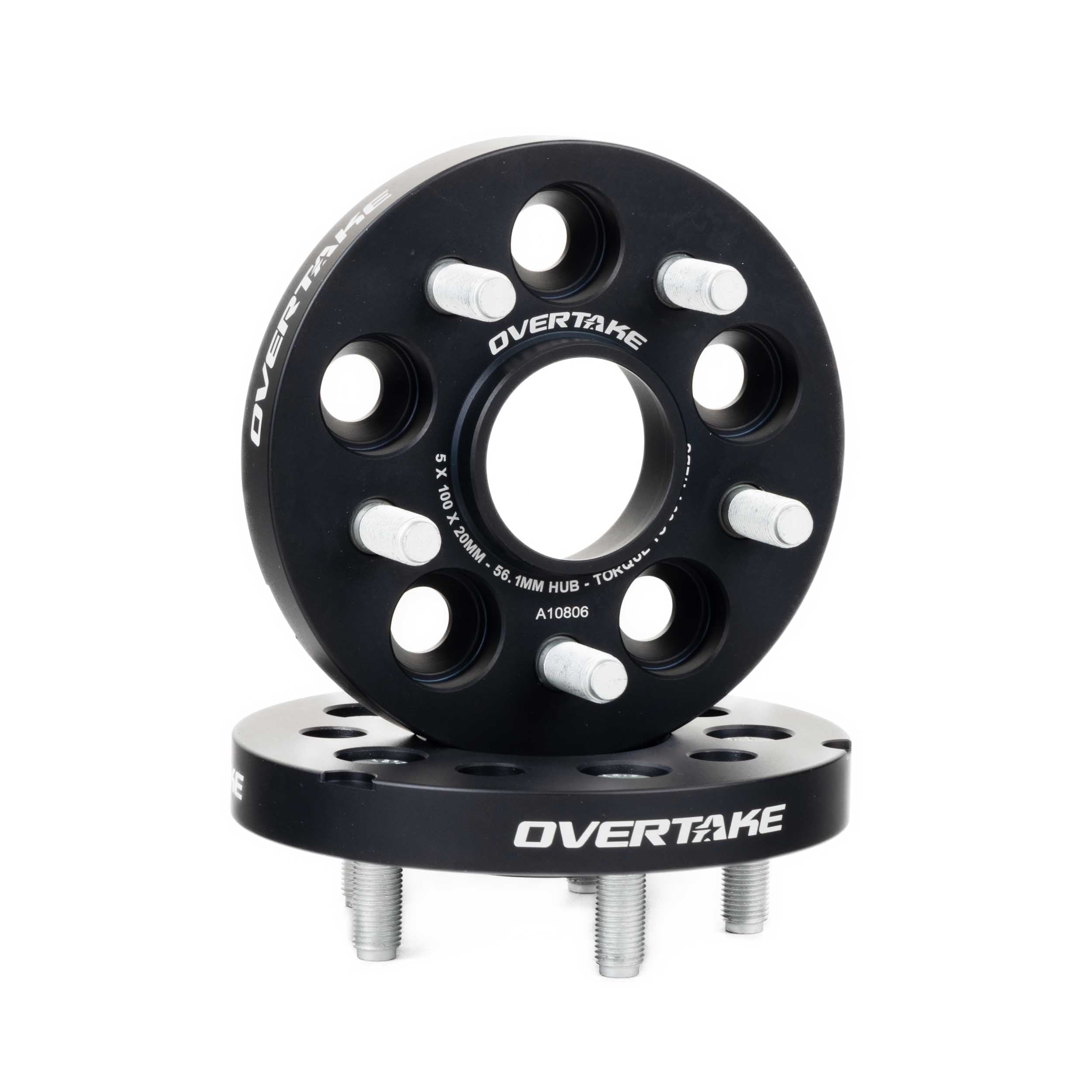 Overtake Wheel Spacers - Pair - 20mm 5x100 - Subaru 2002-2014 WRX / 2004 STI / 2013-2026 BRZ/GR86 | A10806